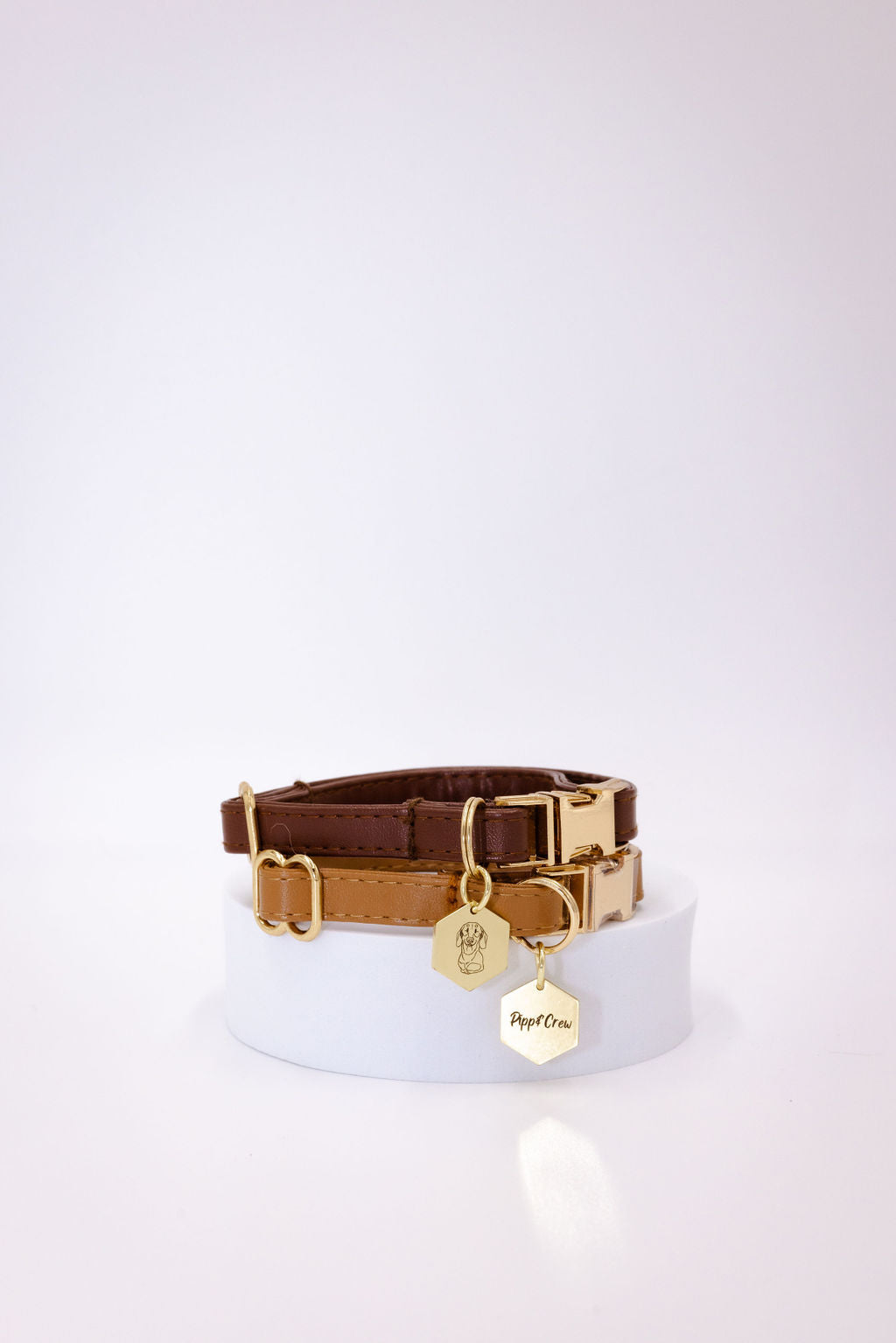 Leather puppy collar