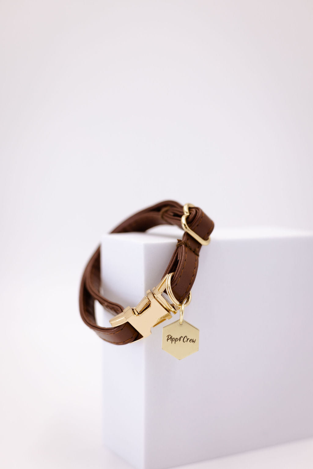 Leather puppy collar